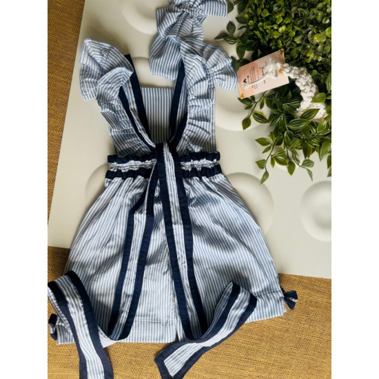 Nautical Stripe Bow Playsuit